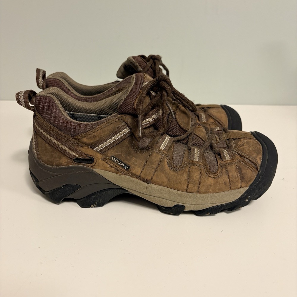 KEEN Targhee II Hiking Shoes Waterproof Leather Trail Brown Gorpcore Woman's 8